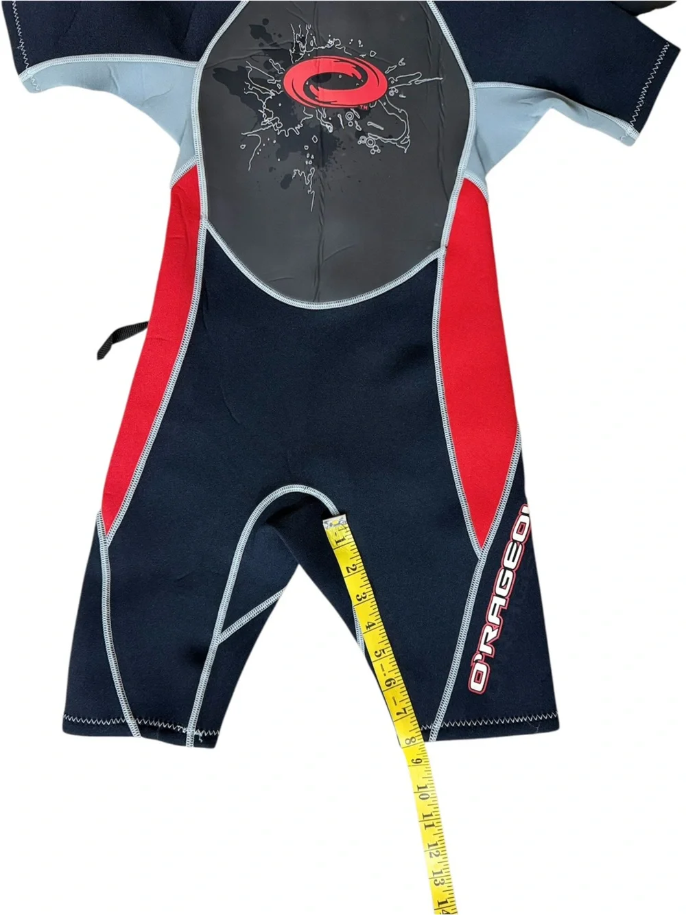 O’rageous Shorty Wetsuit Red/Black/Gray Neoprene Youth Size 8-10